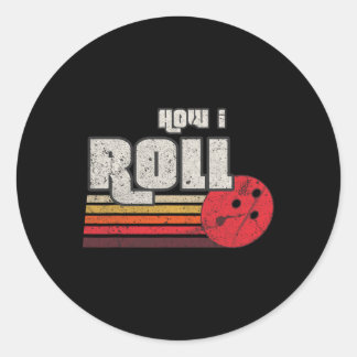 Wie ich den Funny Graphic Bowling einreißt Legende Runder Aufkleber