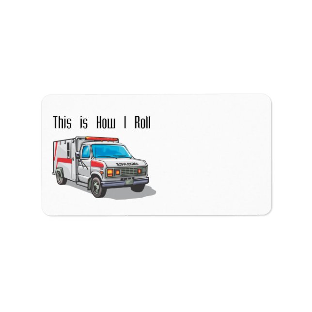 Wie ich den Krankenwagen fahre Adressaufkleber (Vorne)