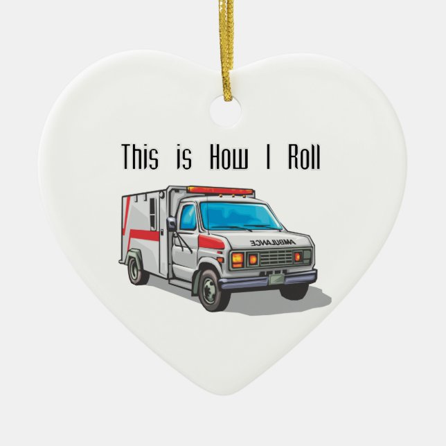 Wie ich den Krankenwagen fahre Keramik Ornament (Vorne)