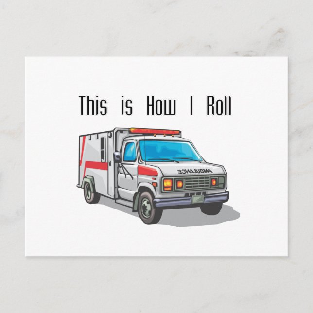 Wie ich den Krankenwagen fahre Postkarte (Vorderseite)