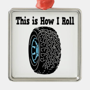 Wie ich den Reifen rolle Ornament Aus Metall