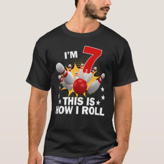 Wie ich die 7. 7. Geburtstagsparty des Bowlings be T-Shirt