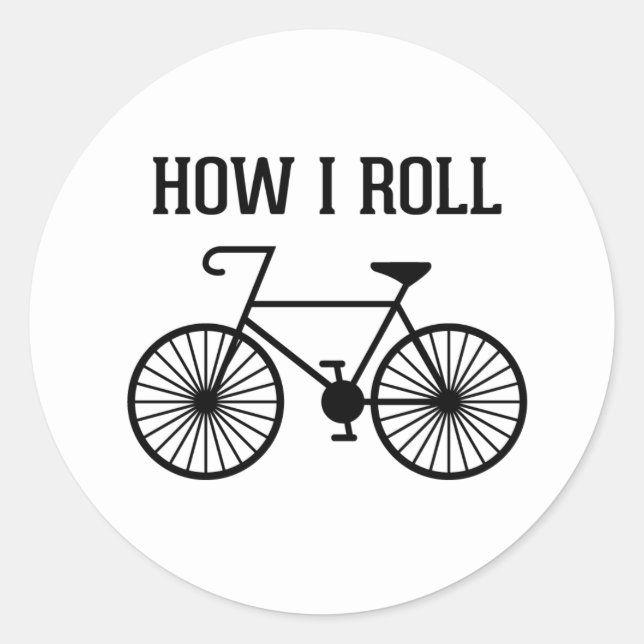 Wie ich Fahrradaufkleber rollen kann Runder Aufkleber (Vorderseite)