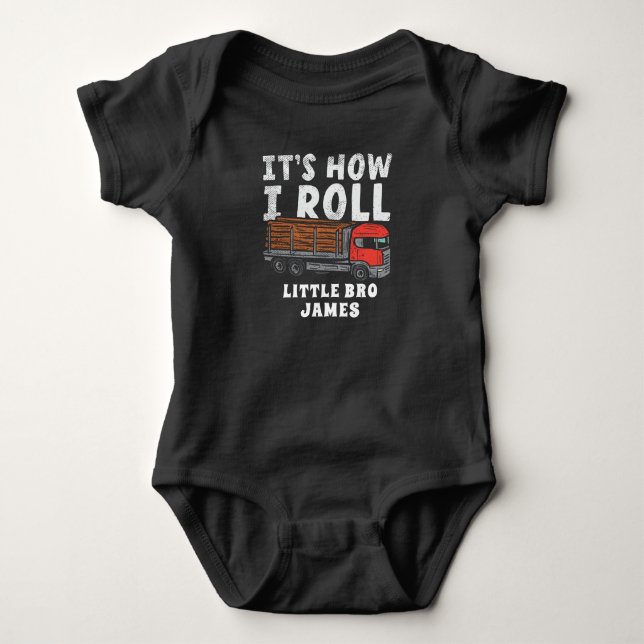 Wie ich Logger Lumberjack Trucker Roll Baby Strampler (Vorderseite)