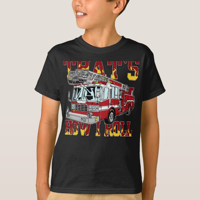 Wie ich Löschfahrzeug rolle T-Shirt (Vorderseite)