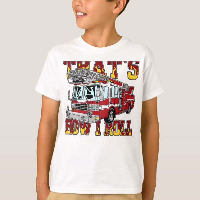 Wie ich Löschfahrzeug rolle T-Shirt (Vorderseite)