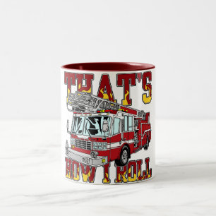 Wie ich Löschfahrzeug rolle Zweifarbige Tasse