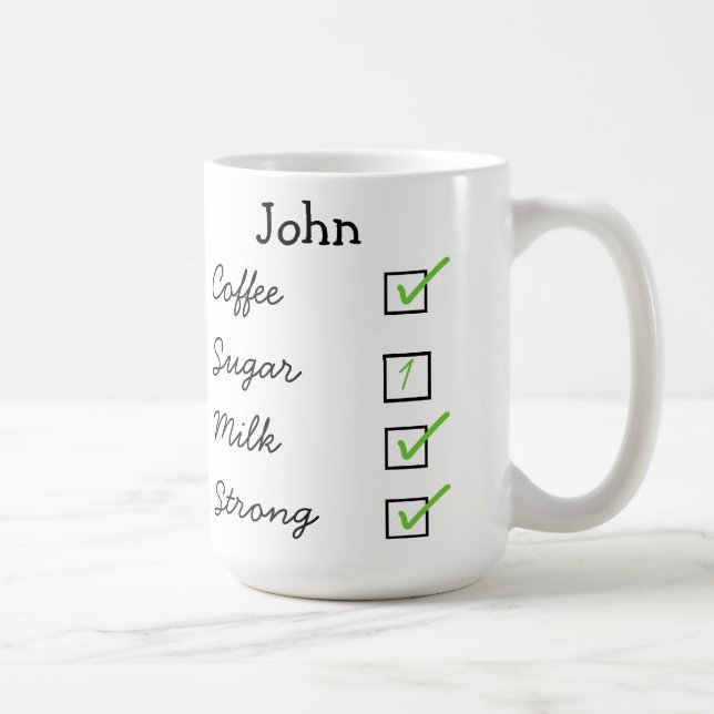 Wie ich meine personalisierte Tasse des Kaffees (Rechts)