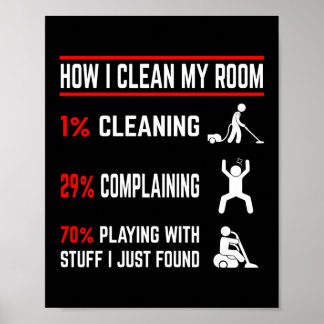 Wie ich meine Zimmerreinigung Reinigung des Hauses Poster