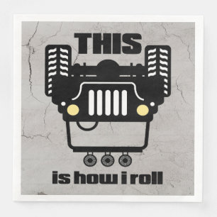 Wie ich Roll   4x4 Off-Road Rock Crawler Truck Serviette
