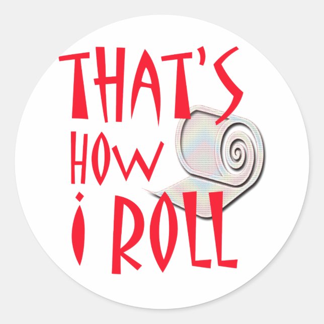 Wie ich Roll Runder Aufkleber (Vorderseite)