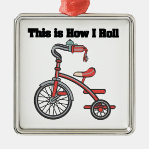 Wie ich rolle (Dreirad) Silbernes Ornament