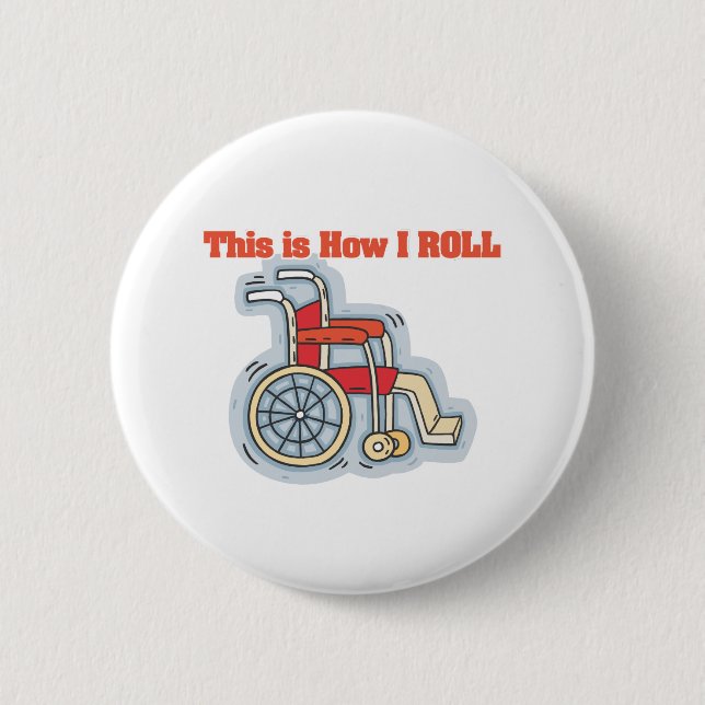 Wie ich rolle (Rollstuhl) Button (Vorderseite)