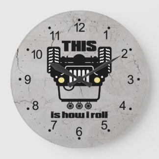 Wie ich rollen | 4x4 Off-Road Rock Crawler Truck Große Wanduhr