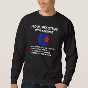 Wie ich Sachen repariere, wenn ich in der IT arbei Sweatshirt