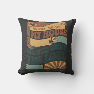 Wie ich und mein Haus" Bibelverse-Design Kissen