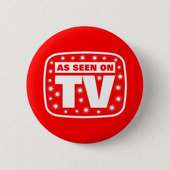 Wie im Fernsehen gesehen - CH 2 mit Schneestern Button (Vorderseite)