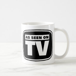 Wie im Fernsehen gesehen - Schwarz und Weiß Kaffeetasse