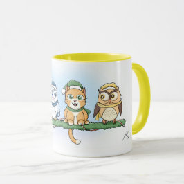 Wie ist der seltsame? Weihnachtskeule und -katze Tasse
