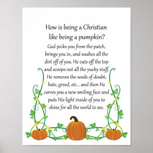 Wie ist ein christliches wie Sein ein Kürbis? Poster