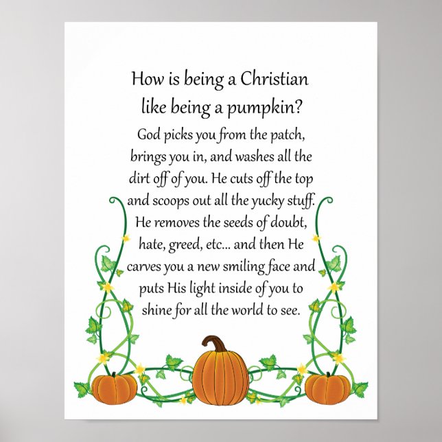 Wie ist es Christlich, ein Kürbis zu sein? Poster (Vorne)