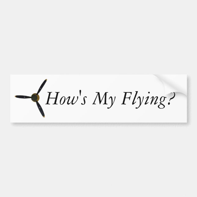 Wie ist mein Fliegen? Autoaufkleber (Vorne)