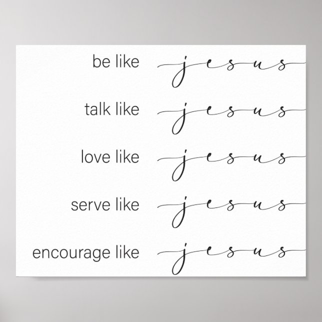 Wie Jesus Poster (Vorne)