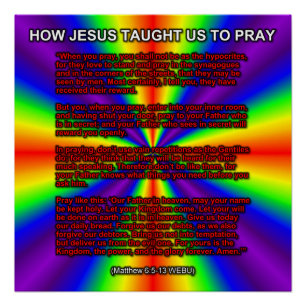 Wie Jesus uns beten lehrte Poster
