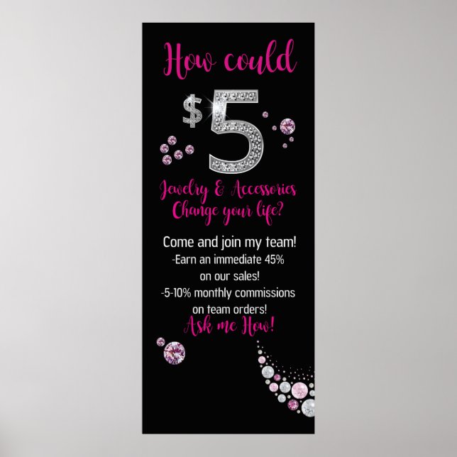Wie kann 5 $ Schmuck Ihre Poster-Ziffer ändern? Poster (Vorne)