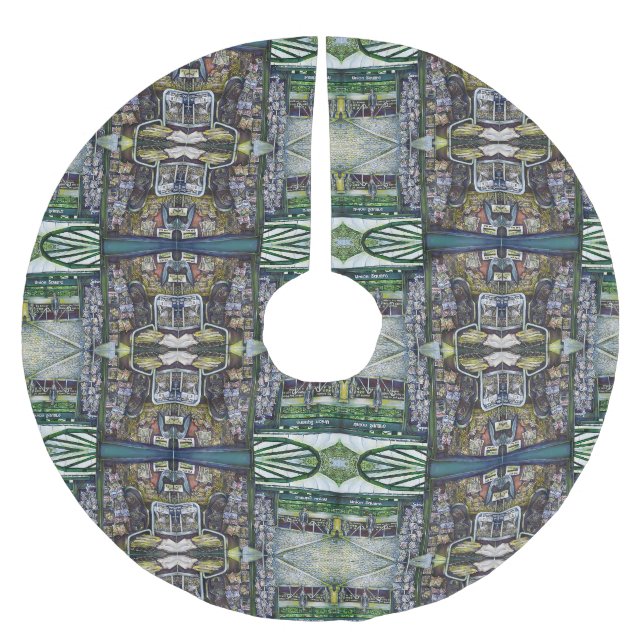 Wie kann ein Bild unfantasievoll sein? Polyester Weihnachtsbaumdecke (Vorderseite)