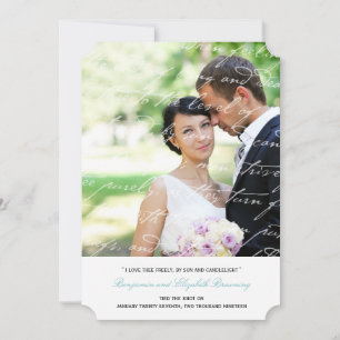 Wie kann ich das Gedicht Hochzeit Foto Ankündigung