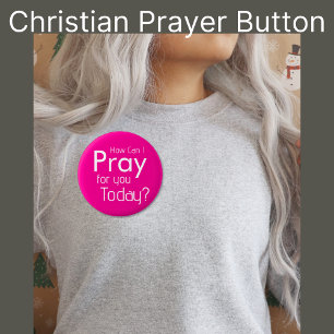 Wie kann ich für dich beten? Christlich Button