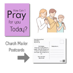 Wie kann ich für Sie Kirche Direct Mail beten? Postkarte