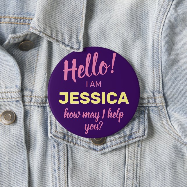 Wie kann ich Ihnen helfen, Lila freundlichen Firme Button (Beispiel)