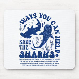 Wie kann man helfen, die Haie Retten? Mousepad