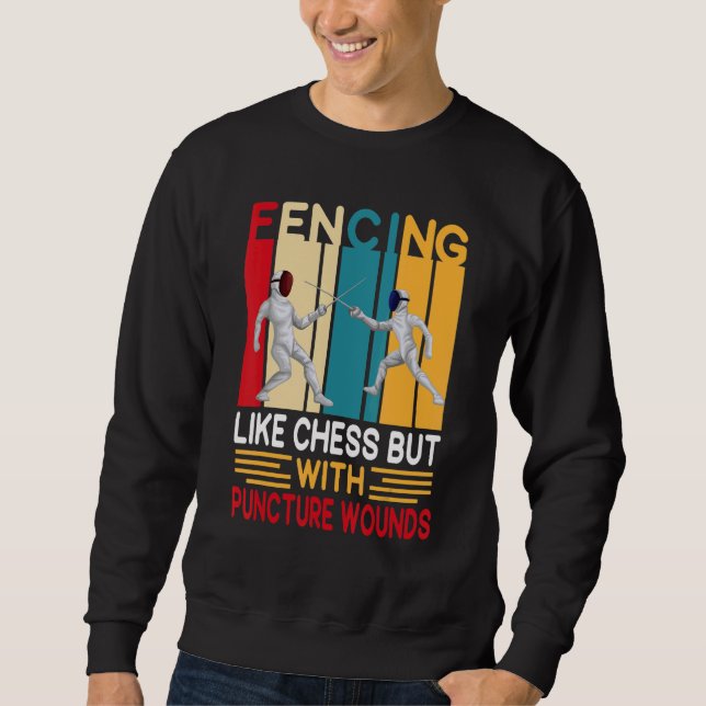 Wie Käse Definition Athlete Fencer Fen Sweatshirt (Vorderseite)