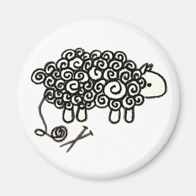 Wie Knitter das Schafspelz sehen Magnet (Vorne)