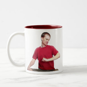 "Wie kommt es ich soviel sind Puffer als Sie? " Zweifarbige Tasse