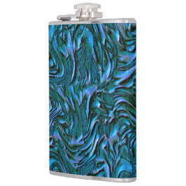 Wie königlich oder kastenblau mit Wandtextur Flachmann