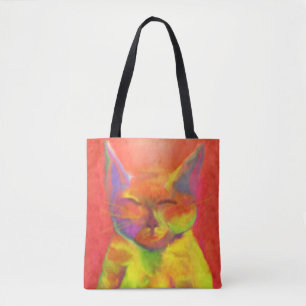 Wie können Sie mich dienen? Katzen-Kunst Tasche
