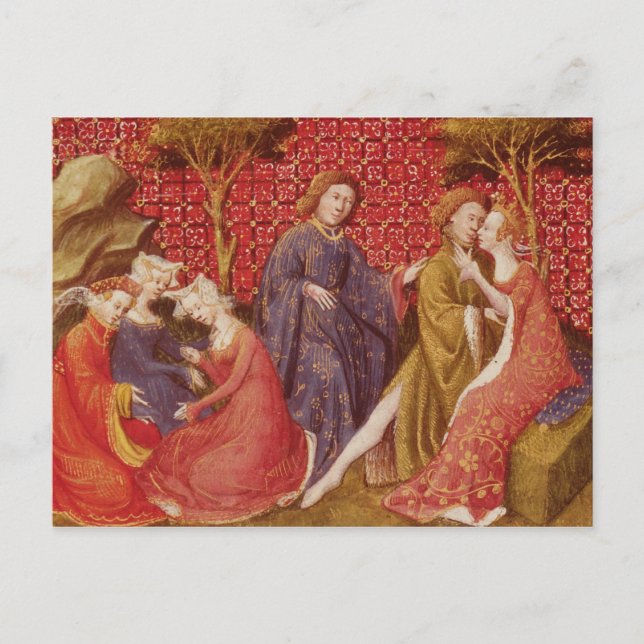 Wie Lancelot Guinevere geküsst hat Postkarte (Vorderseite)