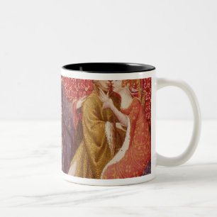 Wie Lancelot Guinevere küsste Zweifarbige Tasse