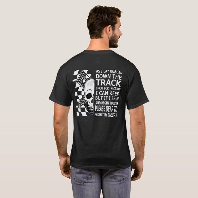Wie Lay Rubber Back Print für Motorrad-T - Shirt (Schwarz voll)