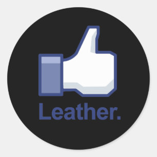 Wie Leather Runder Aufkleber