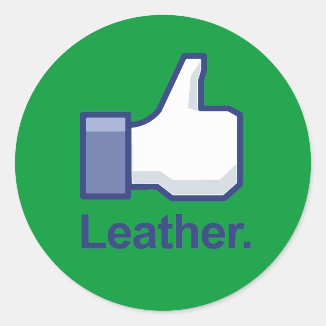Wie Leather Runder Aufkleber (Vorderseite)