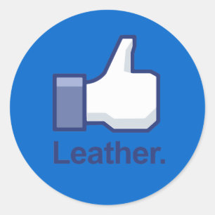 Wie Leather Runder Aufkleber