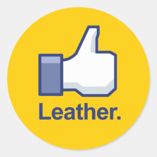 Wie Leather Runder Aufkleber