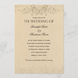 Wie Liebe ich dich? Vintage Liebe Gedicht Hochzeit Einladung
