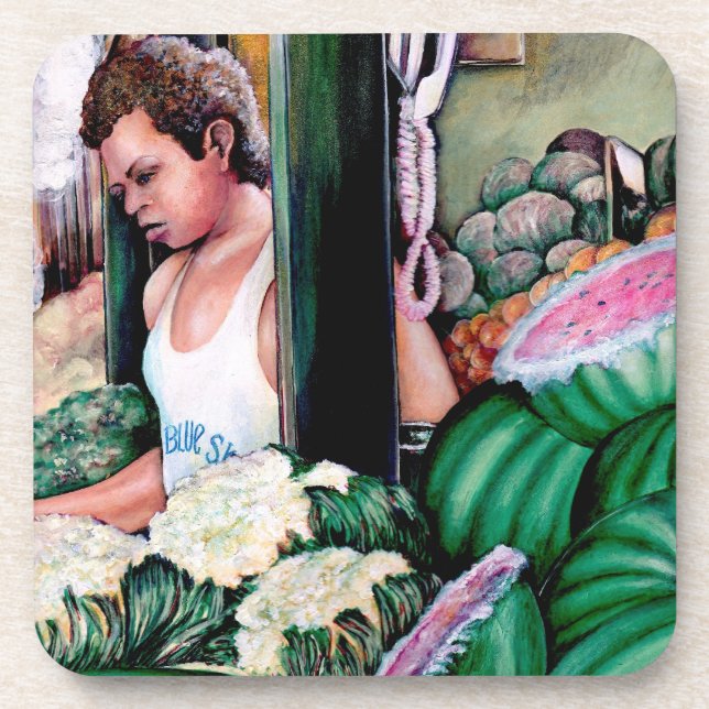 Wie magst du diese Melonen? Getränkeuntersetzer (Vorderseite)