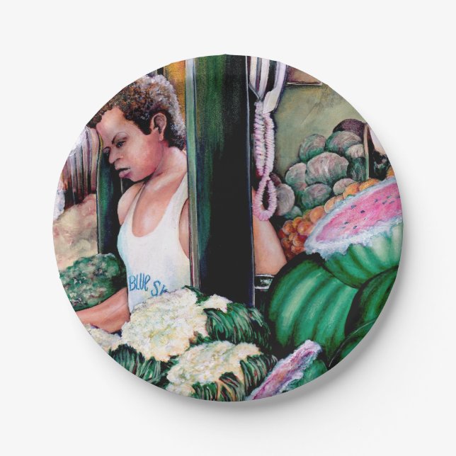 Wie magst du diese Melonen? Pappteller (Vorderseite)